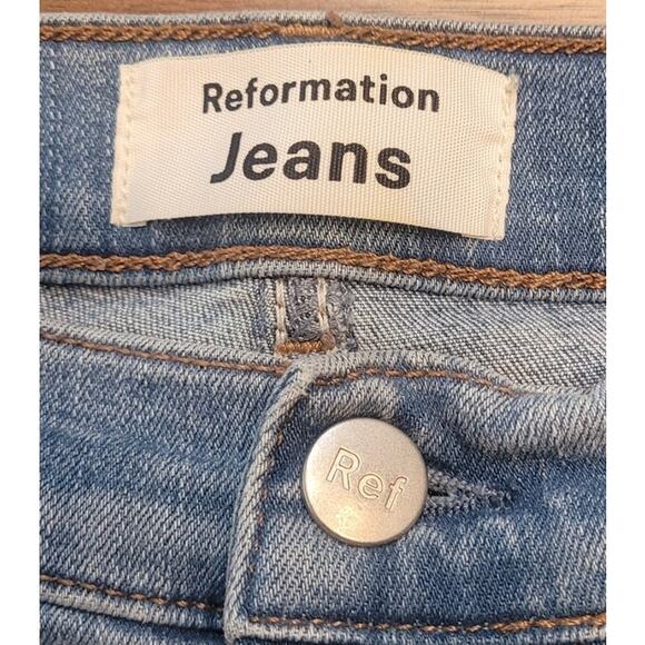 Reformation Cyprus Harper Ultra High Rise Skinny Jeans 27x29 Distressed EUC - Picture 4 of 11